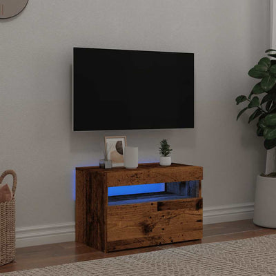 Old wood tv-kaappi led-valoilla Noela 60x35x40cm (engineered wood)