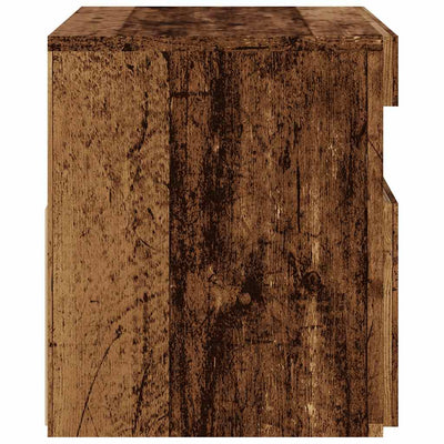 TV-kaappi LED-valoilla Old Wood 60x35x40 cm Engineered Wood