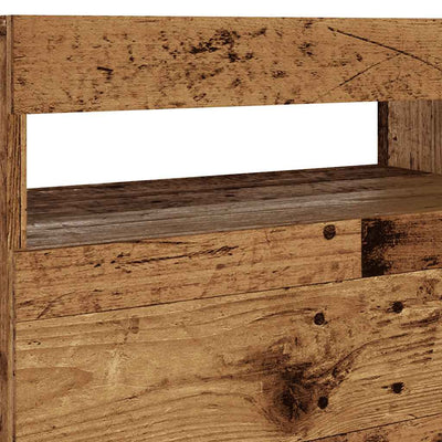 TV-kaappi LED-valoilla Old Wood 60x35x40 cm Engineered Wood