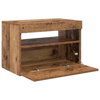 Old wood tv-kaappi led-valoilla Noela 60x35x40cm (engineered wood)