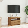 TV-kaappi LED-valoilla käsityöläinen tammi 60x35x40 cm