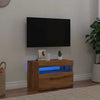 TV-kaappi LED-valoilla käsityöläinen tammi 60x35x40 cm