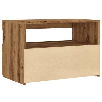 TV-kaappi LED-valoilla käsityöläinen tammi 60x35x40 cm