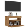 TV-kaappi LED-valoilla käsityöläinen tammi 60x35x40 cm