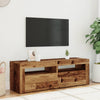 TV-kaappi LED-valoilla vanha puu 120x35x40 cm teknillinen puu