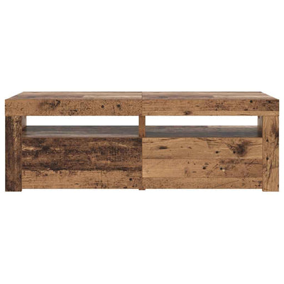 Vanha puu tv-kaappi led-valoilla Athema 120x35x40cm (teknillinen puu)