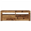 TV-kaappi LED-valoilla vanha puu 120x35x40 cm teknillinen puu