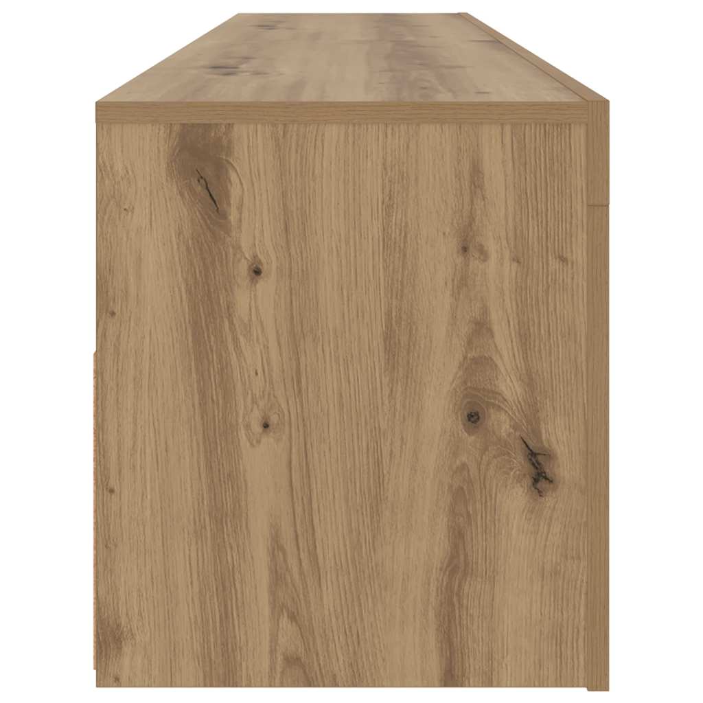 Käsityöläinen tammi tv-kaappi led-valoilla Athema 120x35x40cm