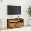 TV-kaappi LED-valoilla vanha puu 75x35x40 cm teknillinen puu