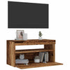 TV-kaappi LED-valoilla vanha puu 75x35x40 cm teknillinen puu