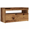 TV-kaappi LED-valoilla vanha puu 75x35x40 cm teknillinen puu