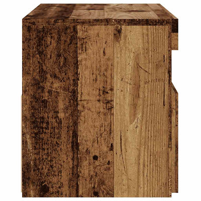 TV-kaappi LED-valoilla vanha puu 75x35x40 cm teknillinen puu