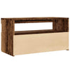TV-kaappi LED-valoilla vanha puu 75x35x40 cm teknillinen puu