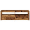 TV-kaappi LED-valoilla vanha puu 120x35x40 cm teknillinen puu