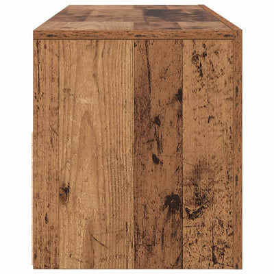 Vanha puu tv-kaappi led-valoilla Nunut 120x35x40cm (teknillinen puu)