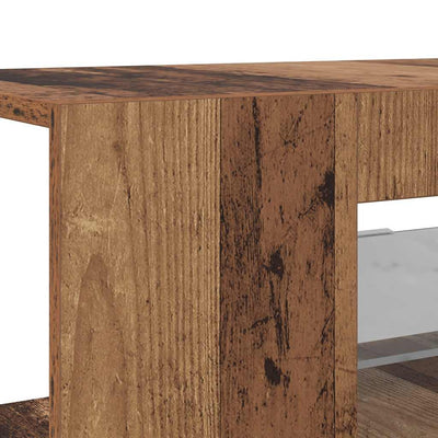 Vanha puu tv-kaappi led-valoilla Jair 90x39x30cm (teknillinen puu)