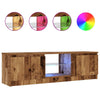 TV-kaappi LED-valoilla vanha puu 120x30x36 cm teknillinen puu