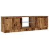 TV-kaappi LED-valoilla vanha puu 120x30x36 cm teknillinen puu
