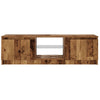 TV-kaappi LED-valoilla vanha puu 120x30x36 cm teknillinen puu