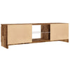 TV-kaappi LED-valoilla vanha puu 120x30x36 cm teknillinen puu