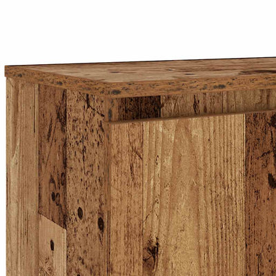 TV-kaappi LED-valoilla vanha puu 120x30x36 cm teknillinen puu