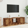 TV-kaappi LED-valoilla Vanha puu 140x40x35,5 cm Teknillinen puu