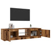 TV-kaappi LED-valoilla Vanha puu 140x40x35,5 cm Teknillinen puu