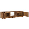 TV-kaappi LED-valoilla Vanha puu 140x40x35,5 cm Teknillinen puu