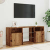 TV-kaappi LED-valoilla vanha puu 120x30x50 cm teknillinen puu