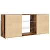 TV-kaappi LED-valoilla vanha puu 120x30x50 cm teknillinen puu
