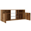 TV-kaappi LED-valoilla vanha puu 120x30x50 cm teknillinen puu