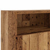 TV-kaappi LED-valoilla vanha puu 120x30x50 cm teknillinen puu