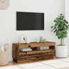 TV-kaappi LED-valoilla vanha puu 100x35x40 cm teknillinen puu