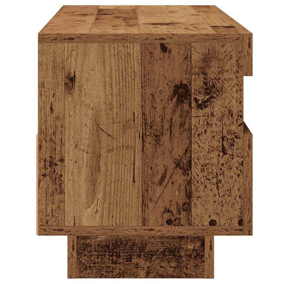 Vanha puu tv-kaappi led-valoilla Ramiz 100x35x40cm (teknillinen puu)