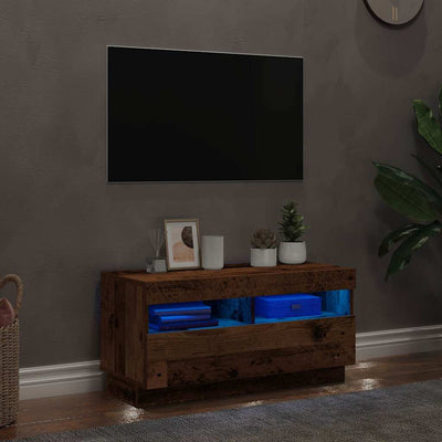 Old wood tv-kaappi led-valoilla Ramiz 80x35x40cm (engineered wood)