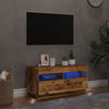 TV-kaappi LED-valoilla Old Wood 80x35x40 cm Engineered Wood