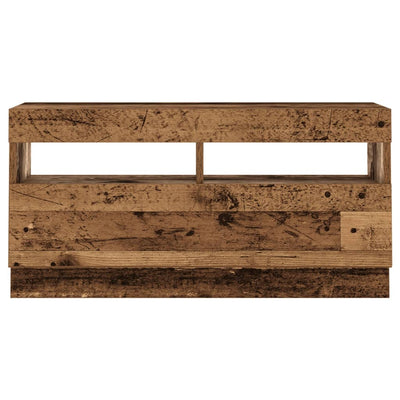 TV-kaappi LED-valoilla Old Wood 80x35x40 cm Engineered Wood
