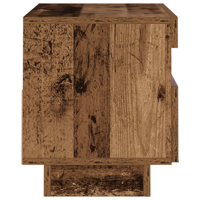 TV-kaappi LED-valoilla Old Wood 80x35x40 cm Engineered Wood