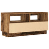 TV-kaappi LED-valoilla Old Wood 80x35x40 cm Engineered Wood