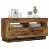 TV-kaappi LED-valoilla Old Wood 80x35x40 cm Engineered Wood