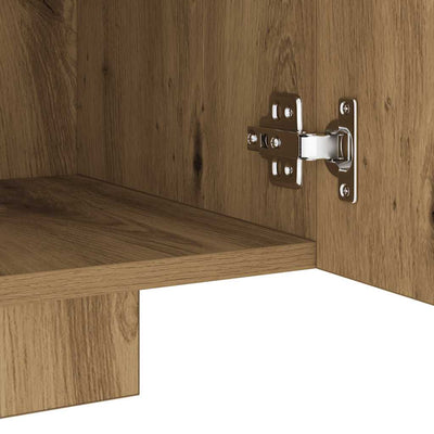 Käsityöläinen tammi tv-kaappi led-valoilla Filantropia 160x35x40cm