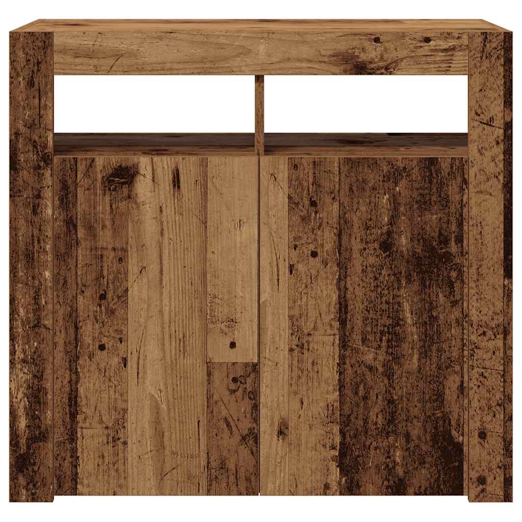Vanha puu senkki led-valoilla Panaghia 80x35x75cm (teknillinen puu)