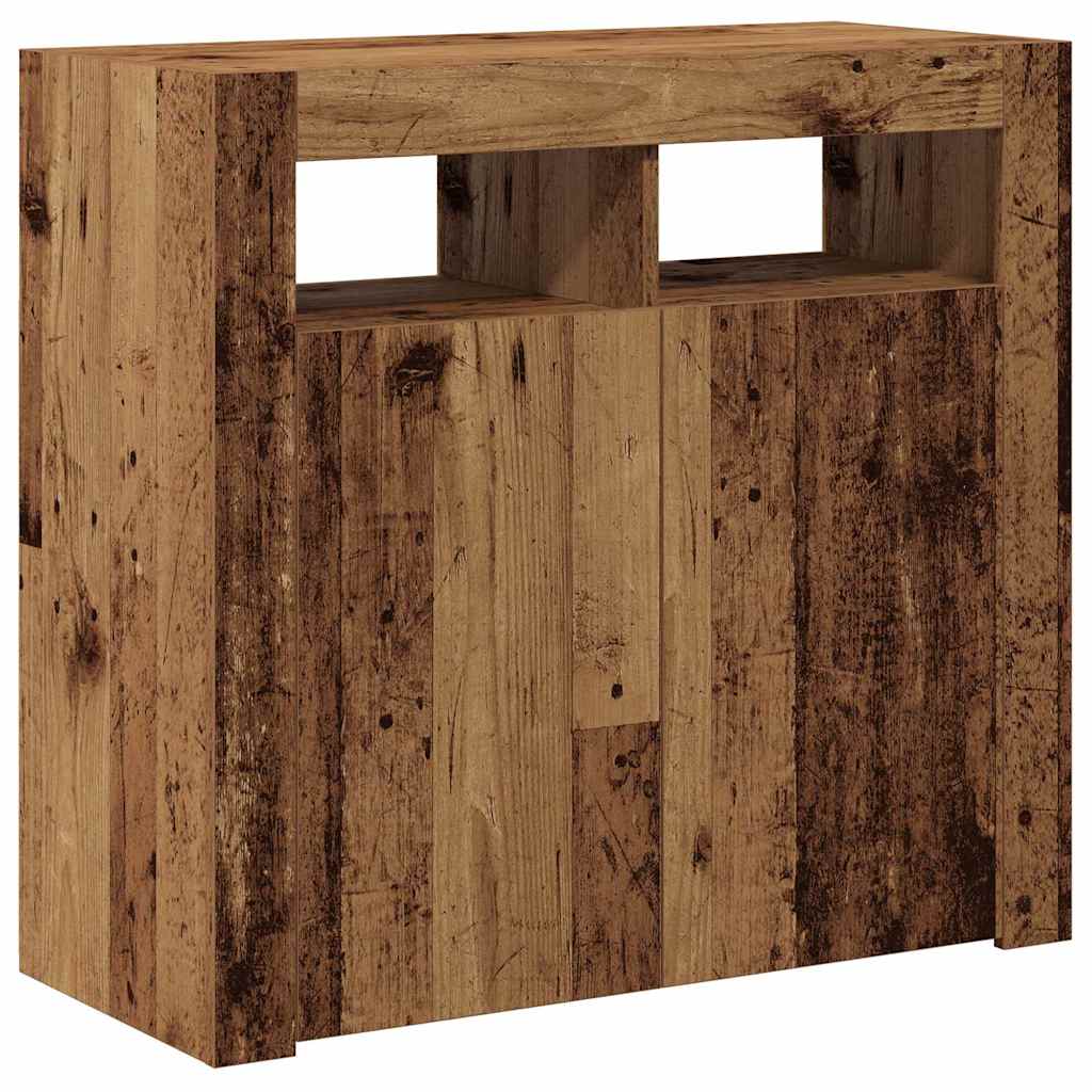 Vanha puu senkki led-valoilla Panaghia 80x35x75cm (teknillinen puu)