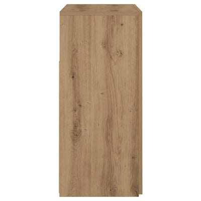 Senkki LED-valoilla käsityöläinen tammi 80x35x75 cm