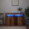 senkki LED-valoilla Vanha puu 115,5x30x75 cm Teknillinen puu