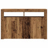 senkki LED-valoilla Vanha puu 115,5x30x75 cm Teknillinen puu