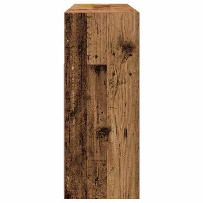 senkki LED-valoilla Vanha puu 115,5x30x75 cm Teknillinen puu
