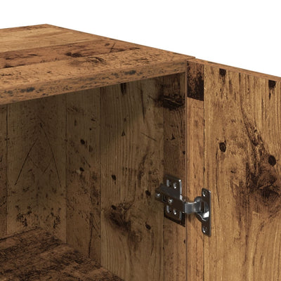 TV-tasot 2 kpl vanha puu 30,5x30x60 cm lastulevy