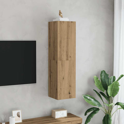 TV-kaappi käsityöläinen tammi 30,5x30x110 cm tekninen puu