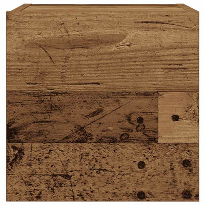 Vanha puu seinäkiinnitettävä tv-taso Elivia 30,5x30x30cm